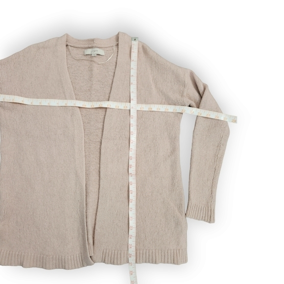 Loft Pastel Pink Knit Open Front Cardigan Small - Picture 3 of 5